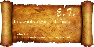 Enczenberger Tímea névjegykártya